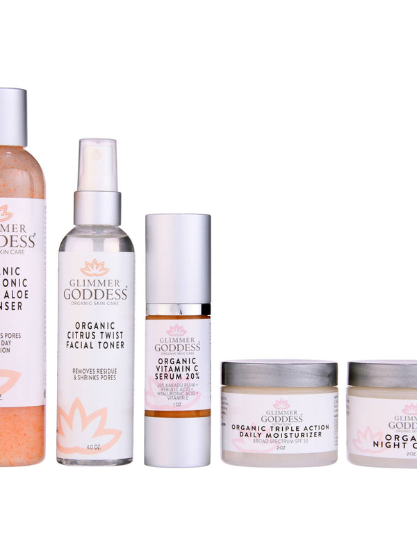 Complete Organic Anti-Wrinkle 5-Step Kit with Vitamin C & SPF 30