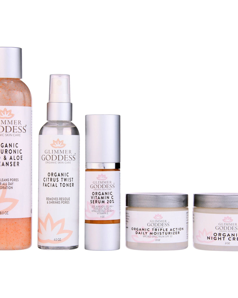 Complete Organic Anti-Wrinkle 5-Step Kit with Vitamin C & SPF 30